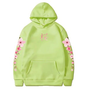 Japanese Cherry Sakura Hoodies Long Sleeve-Kawaii Dream