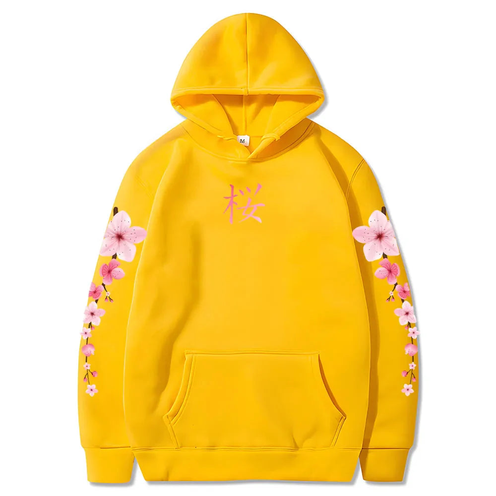 Japanese Cherry Sakura Hoodies Long Sleeve-Kawaii Dream
