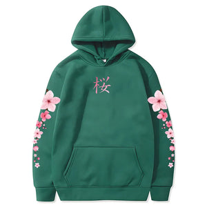 Japanese Cherry Sakura Hoodies Long Sleeve-Kawaii Dream