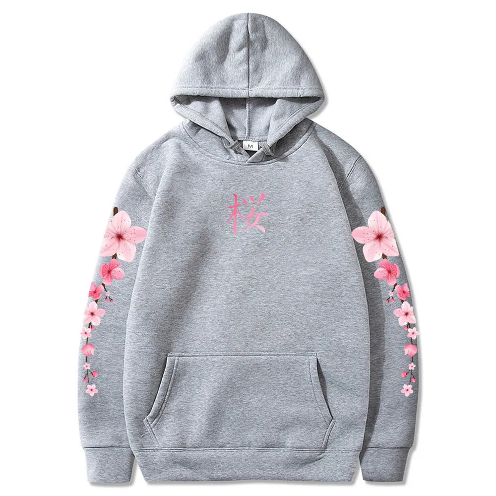 Japanese Cherry Sakura Hoodies Long Sleeve-Kawaii Dream