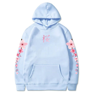 Japanese Cherry Sakura Hoodies Long Sleeve-Kawaii Dream