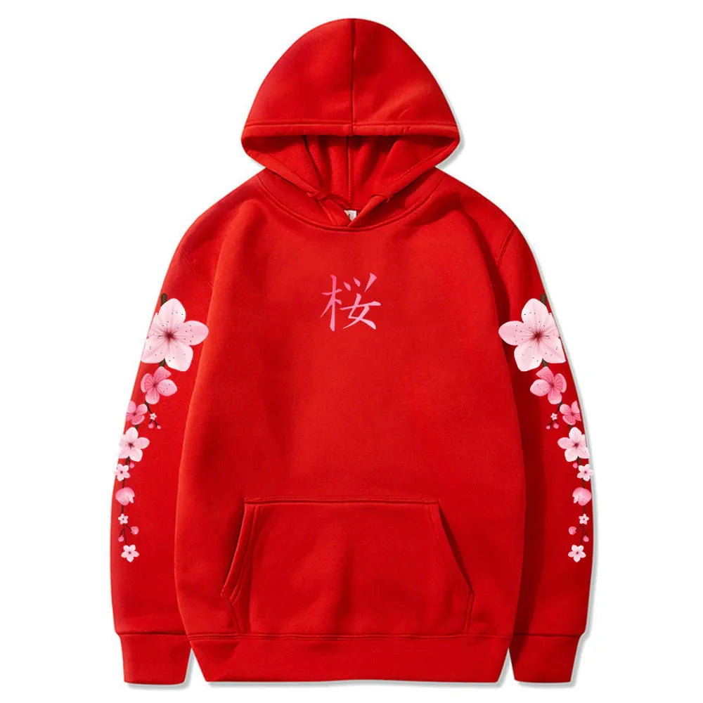 Japanese Cherry Sakura Hoodies Long Sleeve-Kawaii Dream