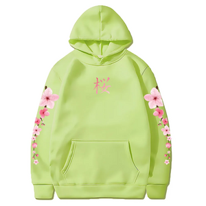 Japanese Cherry Sakura Hoodies Long Sleeve-Kawaii Dream