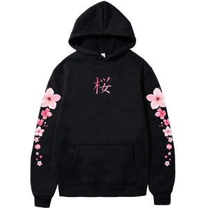 Japanese Cherry Sakura Hoodies Long Sleeve-Kawaii Dream