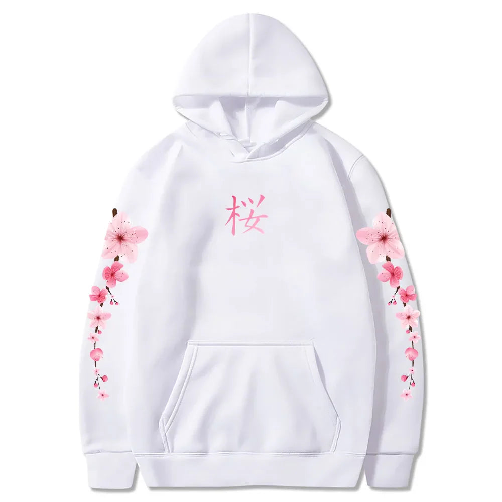 Japanese Cherry Sakura Hoodies Long Sleeve-Kawaii Dream