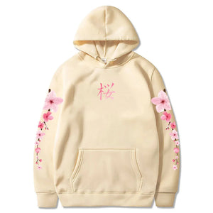 Japanese Cherry Sakura Hoodies Long Sleeve-Kawaii Dream