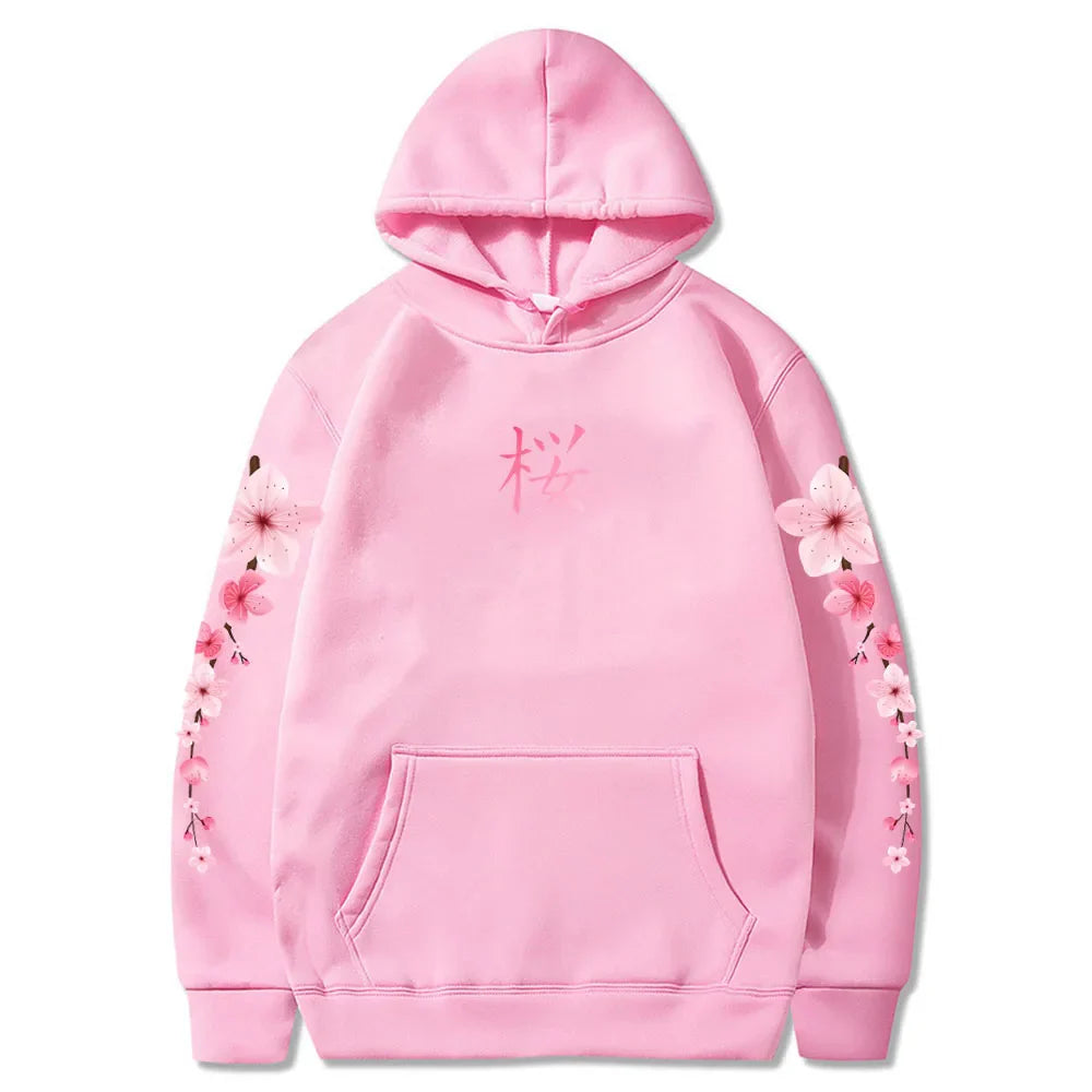 Japanese Cherry Sakura Hoodies Long Sleeve-Kawaii Dream