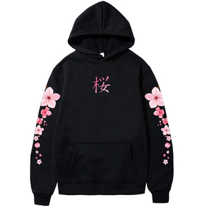 Japanese Cherry Sakura Hoodies Long Sleeve-Kawaii Dream