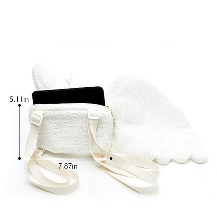 Japanese Cute Angel Wings Plush Mini Backpack-Kawaii Dream