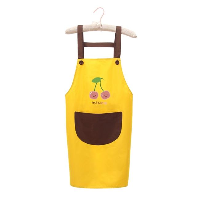 Japanese Cute Cherry and Avocado Print Shoulder Apron-Kawaii Dream