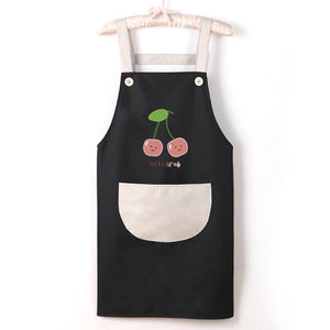 Japanese Cute Cherry and Avocado Print Shoulder Apron-Kawaii Dream
