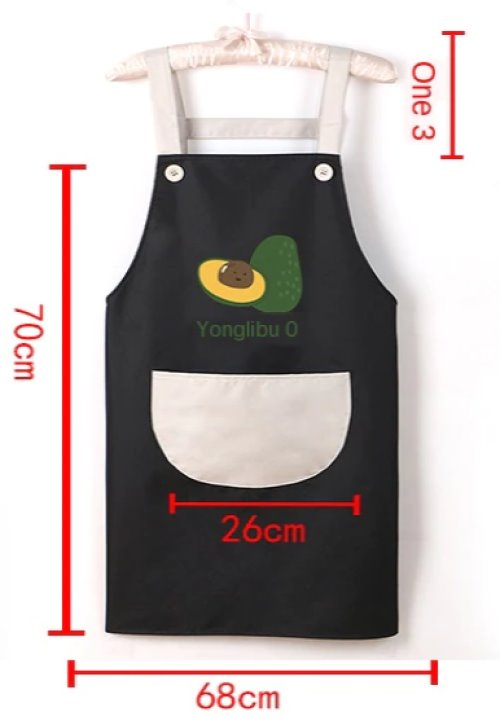 Japanese Cute Cherry and Avocado Print Shoulder Apron-Kawaii Dream
