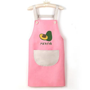 Japanese Cute Cherry and Avocado Print Shoulder Apron-Kawaii Dream