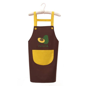 Japanese Cute Cherry and Avocado Print Shoulder Apron-Kawaii Dream