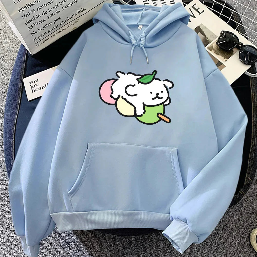 Japanese Dango Luckie the Dog Unisex Hoodie-Kawaii Dream