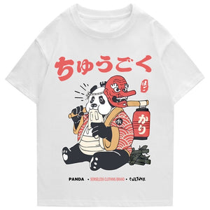 Japanese Fat Samurai Panda Unisex Tee-Kawaii Dream