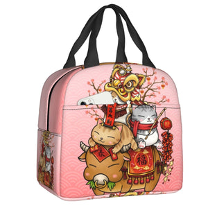 Japanese Fortune Cat Lunch Bag Set-Kawaii Dream