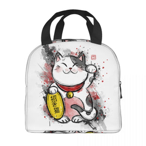 Japanese Fortune Cat Lunch Bag Set-Kawaii Dream