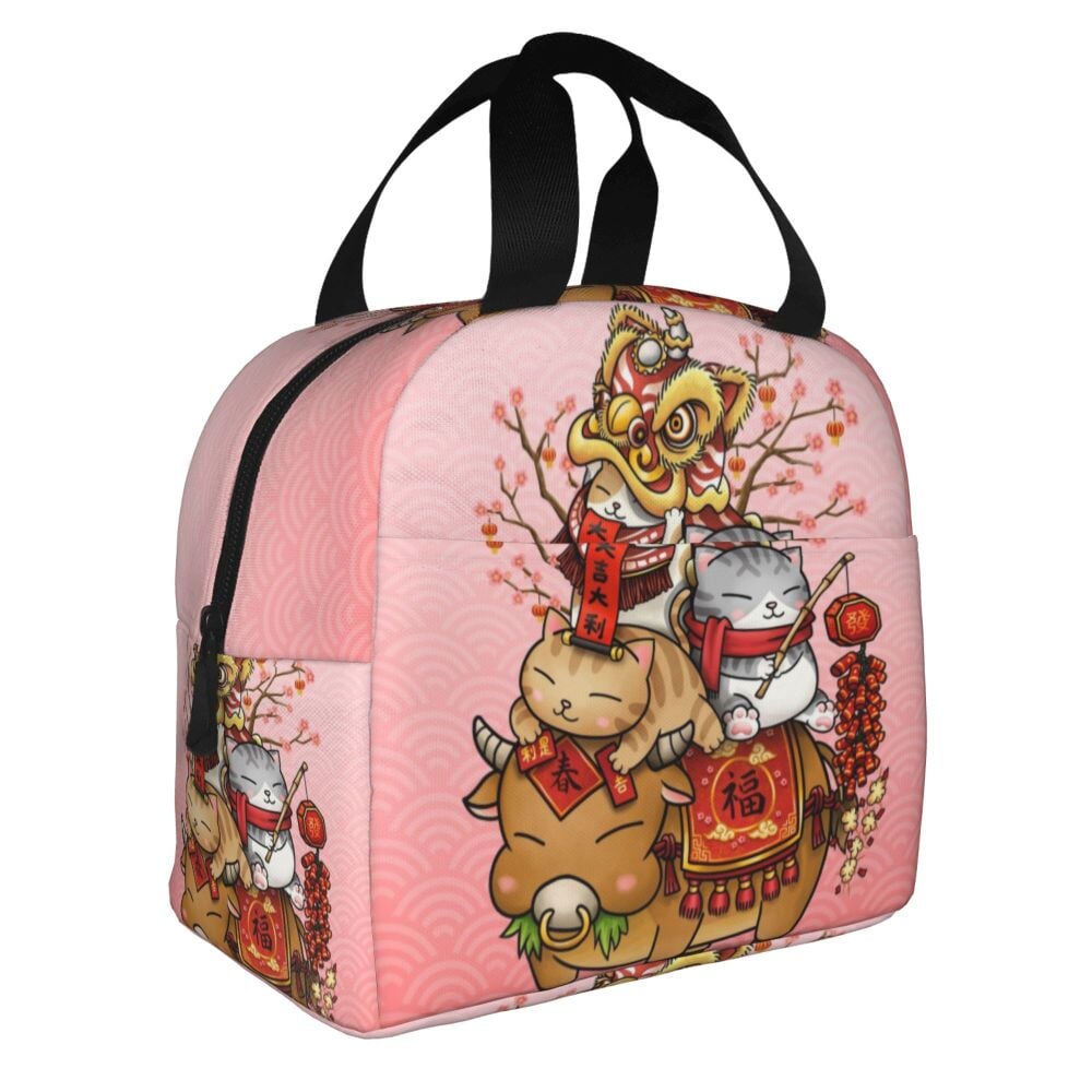 Japanese Fortune Cat Lunch Bag Set-Kawaii Dream