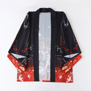Japanese Great Koi of Torii Gate Women's Kimono Cardigan-Kawaii Dream
