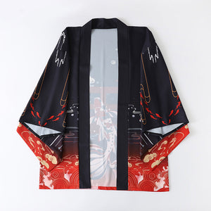 Japanese Great Koi of Torii Gate Women's Kimono Cardigan-Kawaii Dream