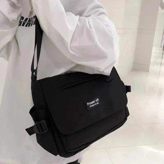 Japanese Harajuku Power Off Simple Crossbody Shoulder Bag-Kawaii Dream