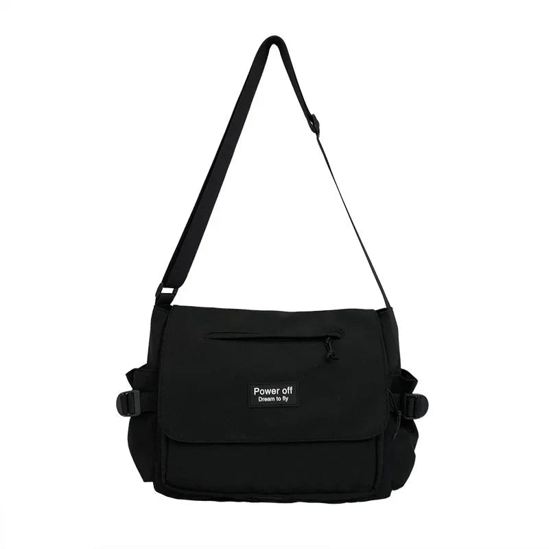 Japanese Harajuku Power Off Simple Crossbody Shoulder Bag-Kawaii Dream