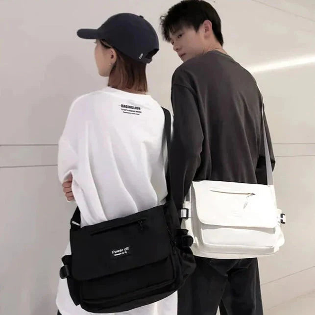 Japanese Harajuku Power Off Simple Crossbody Shoulder Bag-Kawaii Dream