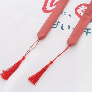 Japanese Kanji Strawberry Print White Black Unisex Hoodies-Kawaii Dream