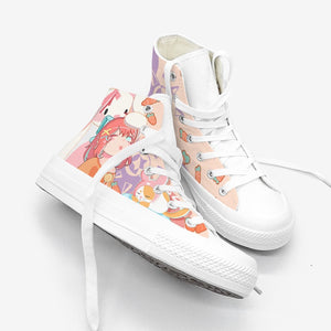Japanese Kawaii Girl Bunny Carrots Women's Sneakers Trainers-Kawaii Dream