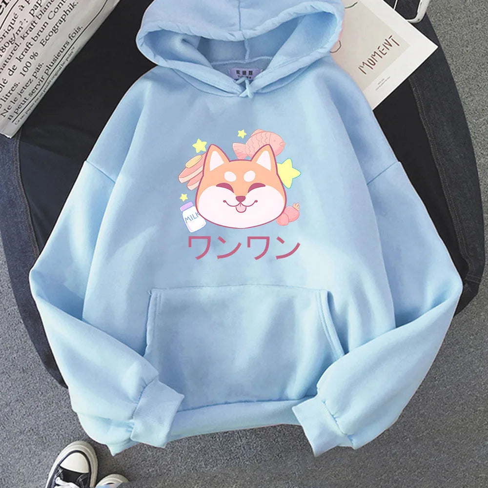 Japanese Kawaii Shiba Inu Unisex Hoodie-Kawaii Dream