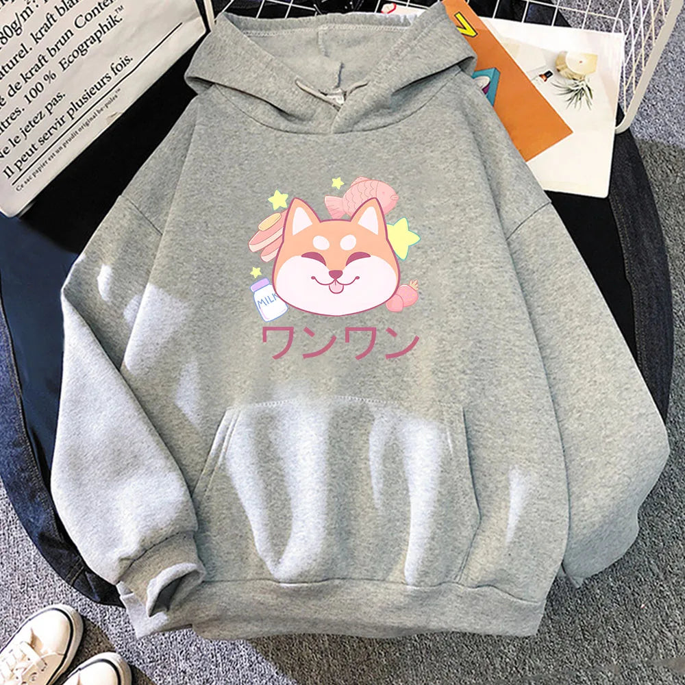Japanese Kawaii Shiba Inu Unisex Hoodie-Kawaii Dream