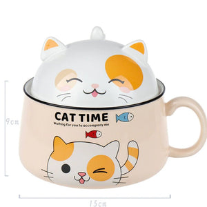 Japanese Kawaiies Instant Noodles Cat Bowl-Kawaii Dream