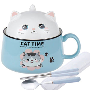 Japanese Kawaiies Instant Noodles Cat Bowl-Kawaii Dream