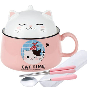 Japanese Kawaiies Instant Noodles Cat Bowl-Kawaii Dream