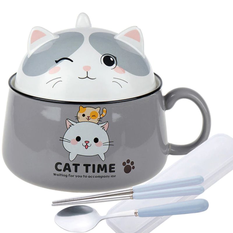 Japanese Kawaiies Instant Noodles Cat Bowl-Kawaii Dream
