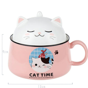 Japanese Kawaiies Instant Noodles Cat Bowl-Kawaii Dream