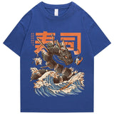Japanese King Dragon Sushi Roll Waves Unisex Tee-Kawaii Dream