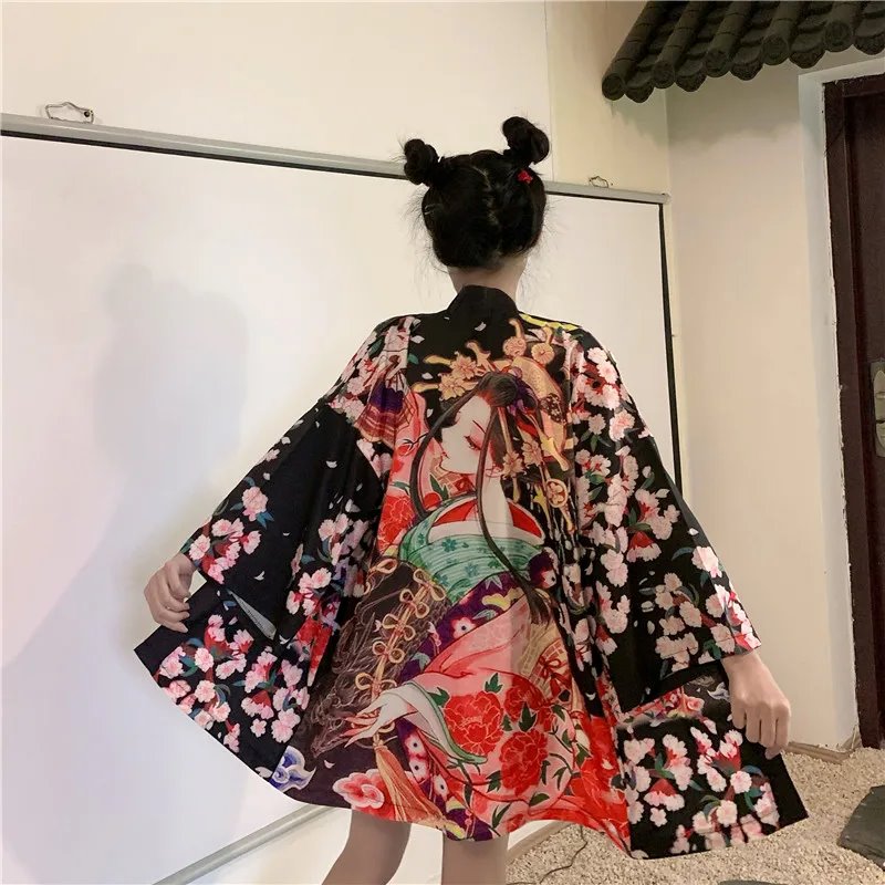 Japanese Lady Sakura Women Kimono Robe Cardigan-Kawaii Dream