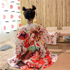 Japanese Lady Sakura Women Kimono Robe Cardigan-Kawaii Dream