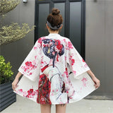 Japanese Lady with Tsubaki Flowers Kimono-Kawaii Dream