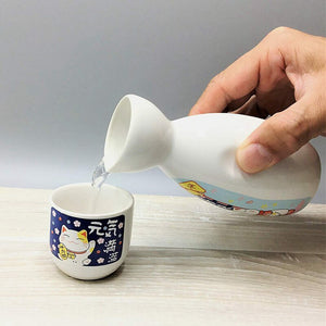 Japanese Lucky Cat Ceramic Sake Set-Kawaii Dream