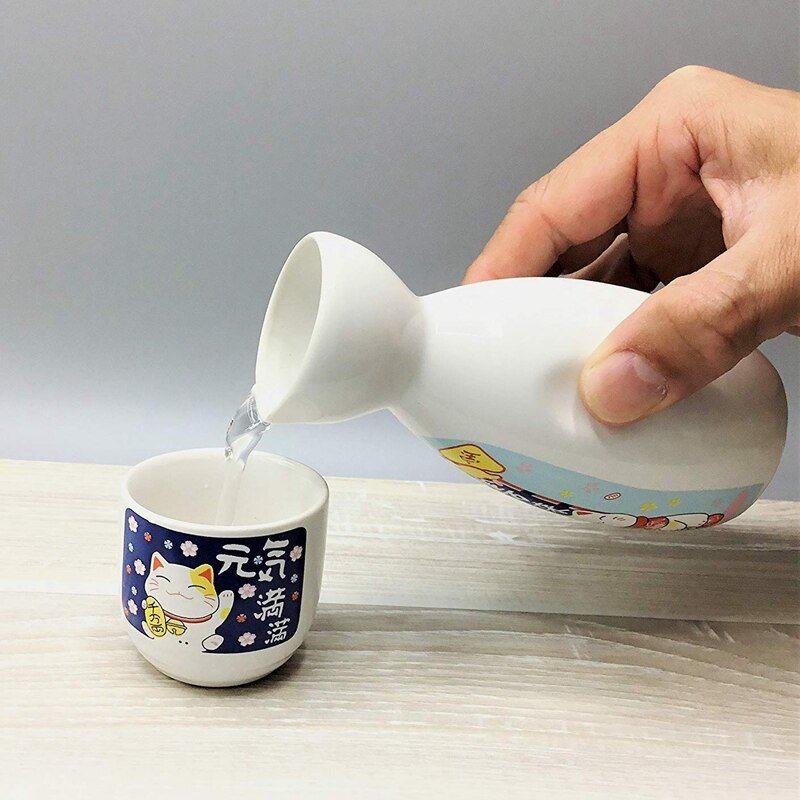Japanese Lucky Cat Ceramic Sake Set-Kawaii Dream