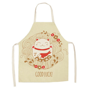 Japanese Lucky Cat Cotton Apron-Kawaii Dream