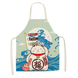 Japanese Lucky Cat Cotton Apron-Kawaii Dream
