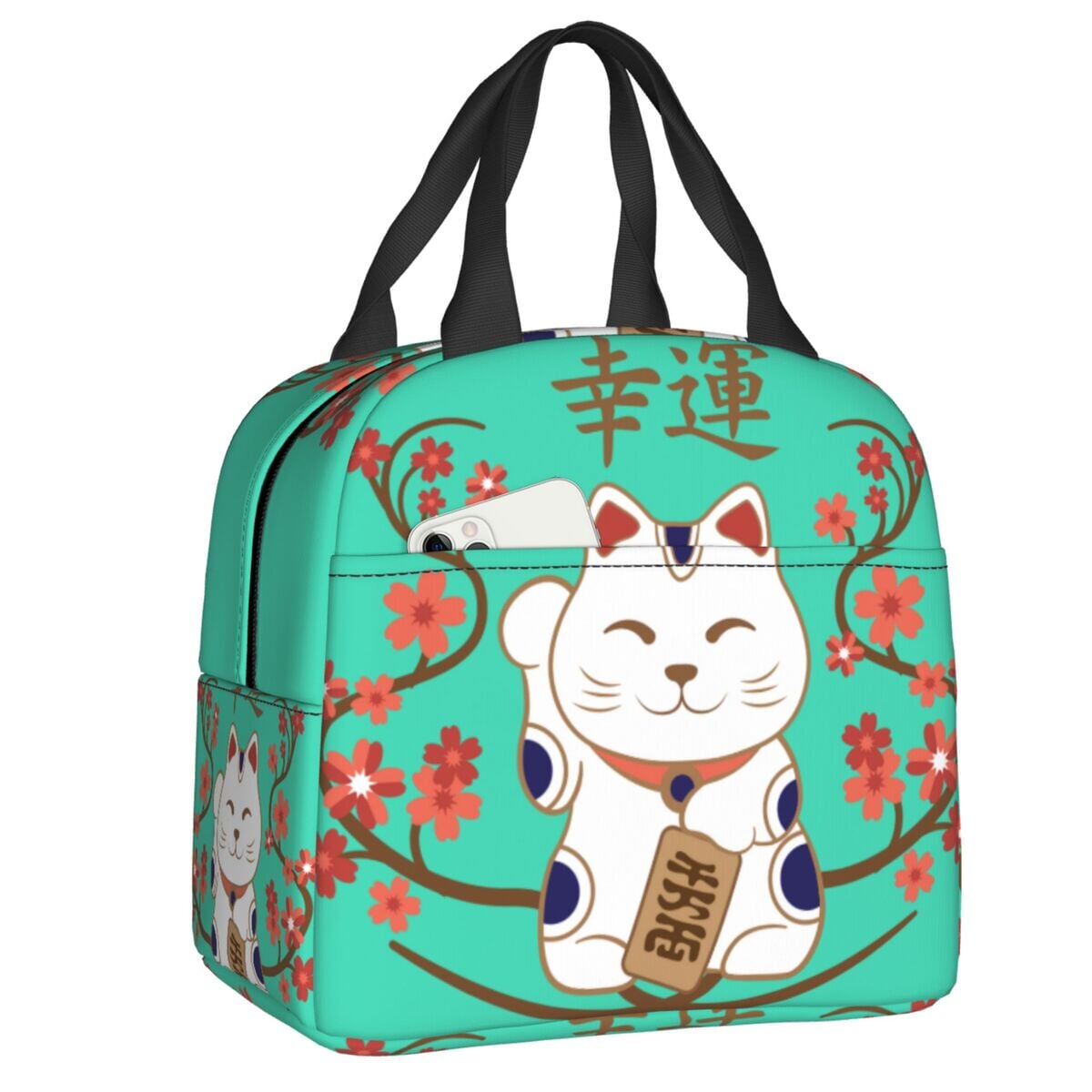 Japanese Lucky Cat Lunch Bag-Kawaii Dream