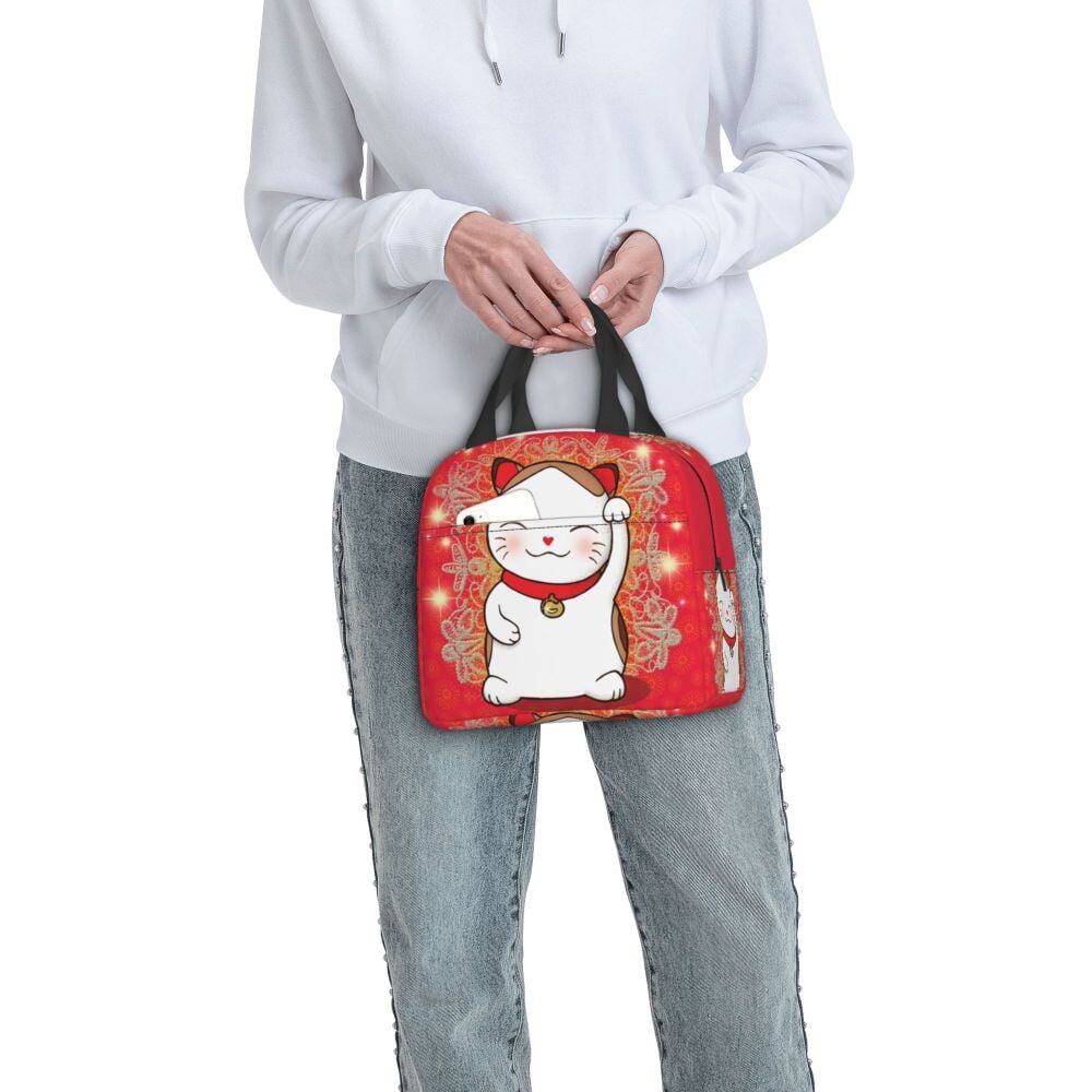 Japanese Lucky Cat Lunch Bag-Kawaii Dream