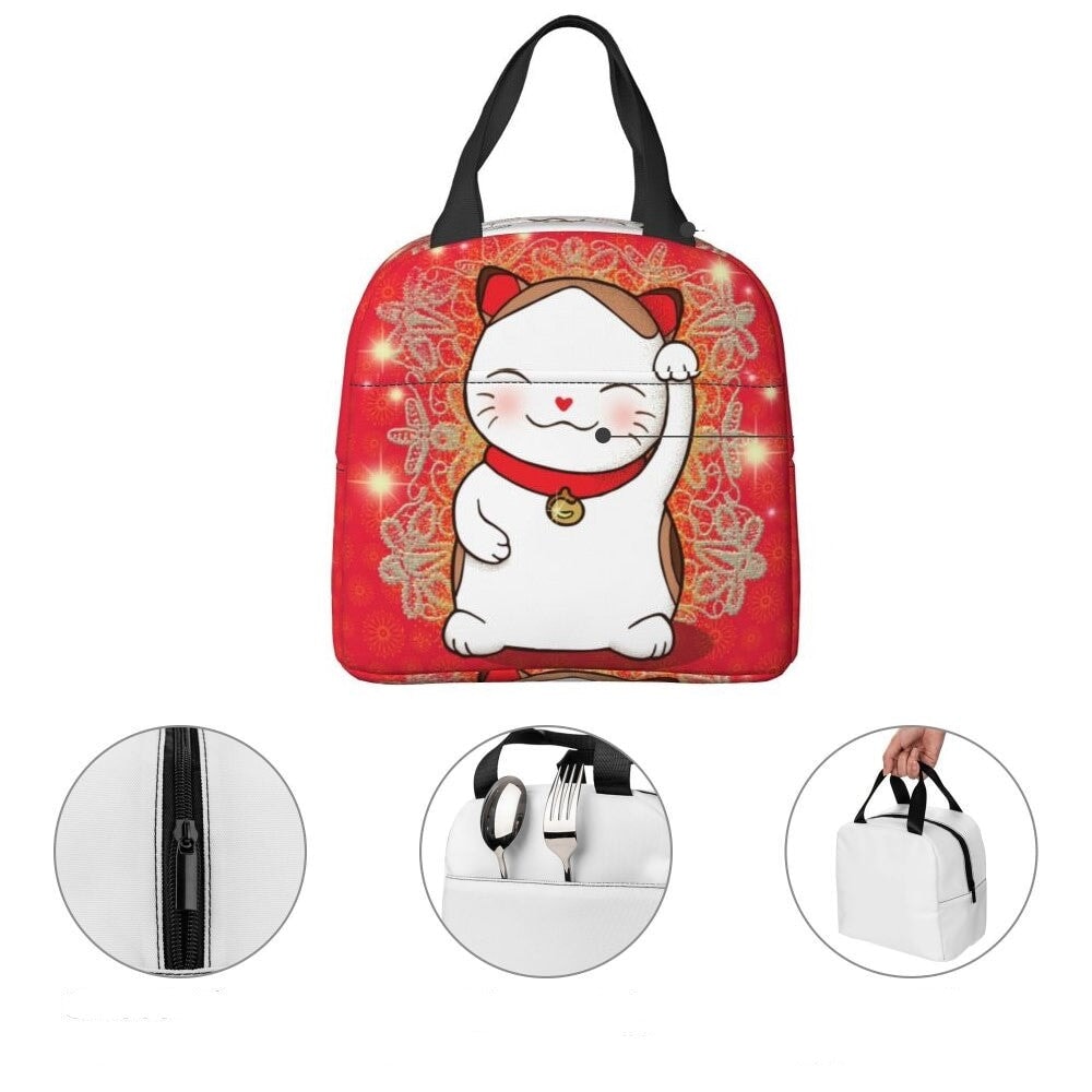 Japanese Lucky Cat Lunch Bag-Kawaii Dream