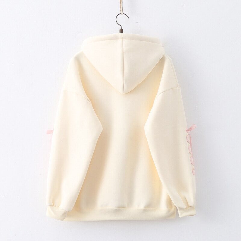 Japanese Peach Milk Carton Bunnies Fleece Hoodies-Kawaii Dream