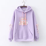Japanese Peach Milk Carton Bunnies Fleece Hoodies-Kawaii Dream